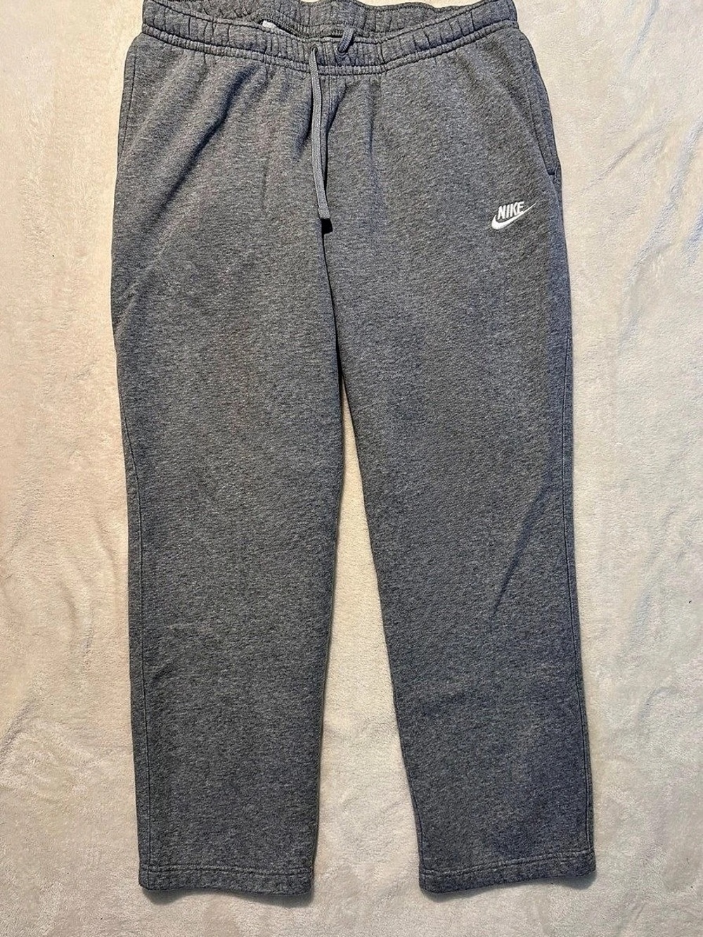 Nike Club Fleece Open-Hem Pants Gray Sweatpants XL